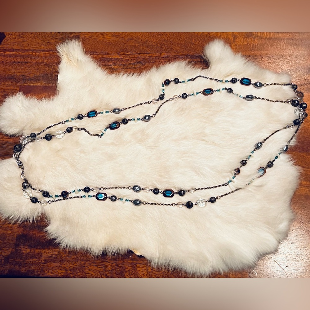 Two tiered boho style beaded necklace.  18” and 20” in length.